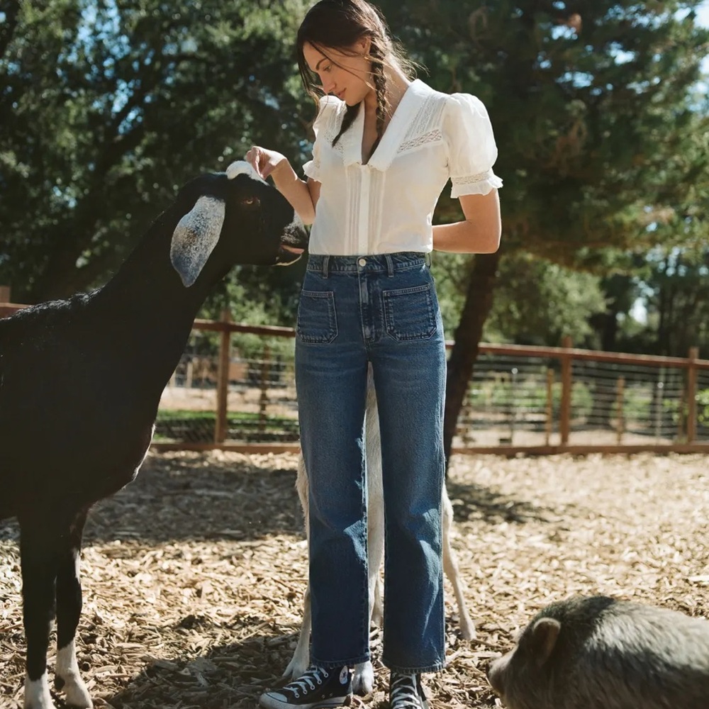 Reformation High Rise Blue Jeans